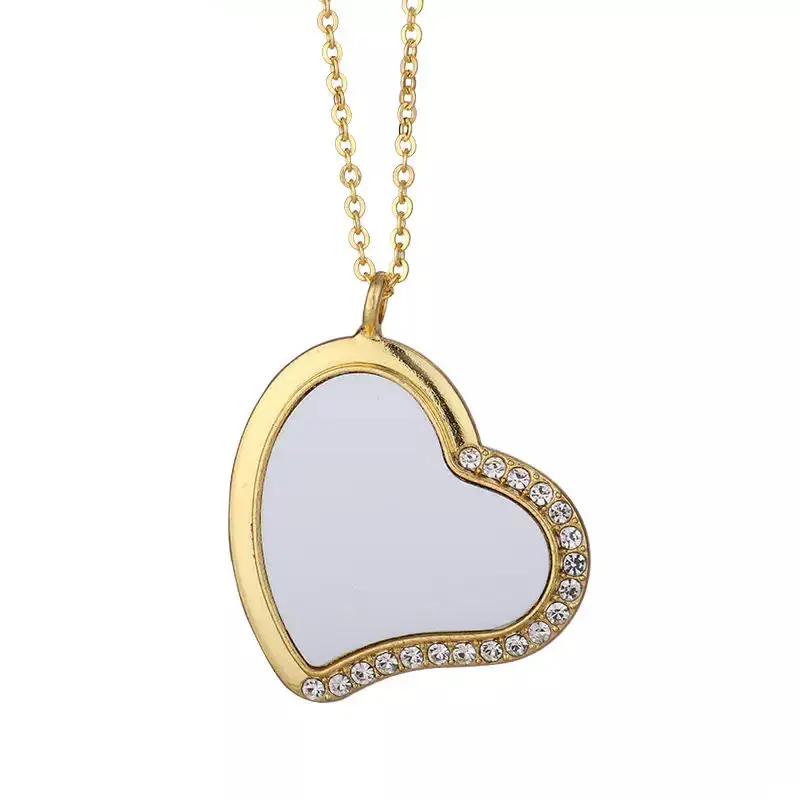 sublimationheartgoldnecklace_2 Heart Necklace