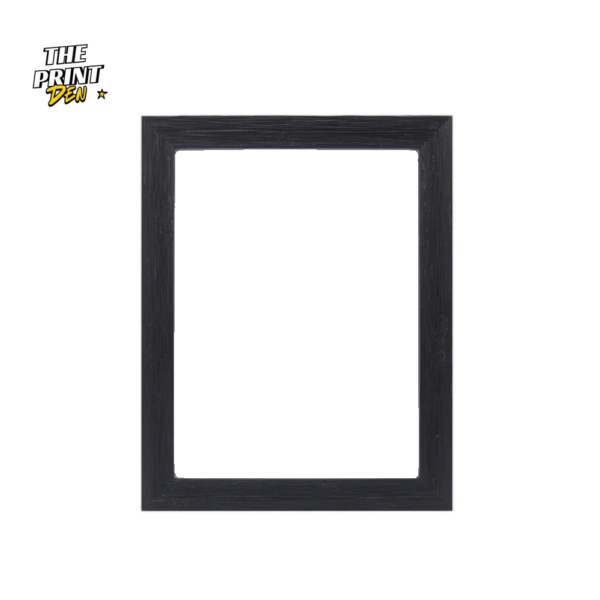 black frame Plastic Photo Panel With Aluminium Insert - Black 6"