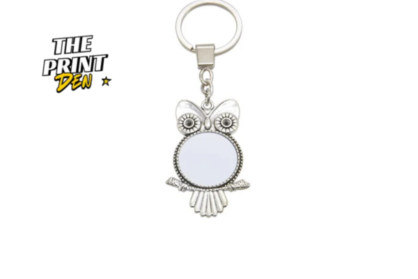 Metal Owl Keyring